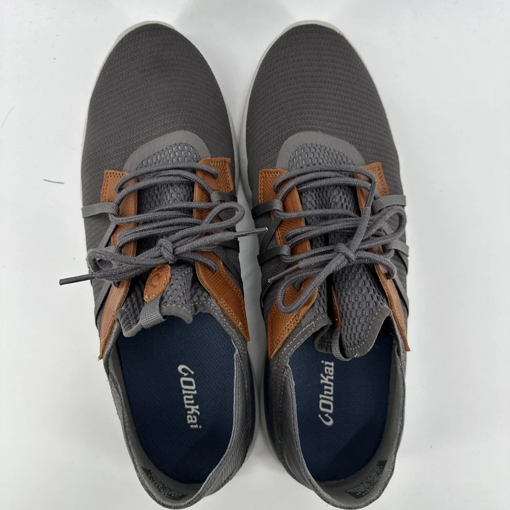 Men's Olukai Mio Li Sneaker Shoes Gray Size 15